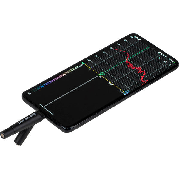 Dayton Audio iMM-6C Calibrated Measurement USB-C Microphone for iPhone, iPad Tablet and Android,Black