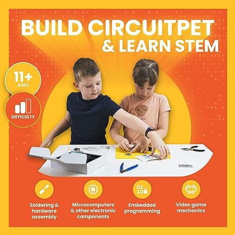 CircuitMess CircuitPet - Build & Code Your Own Handheld Virtual Pet - Always On - No prior knowledge needed