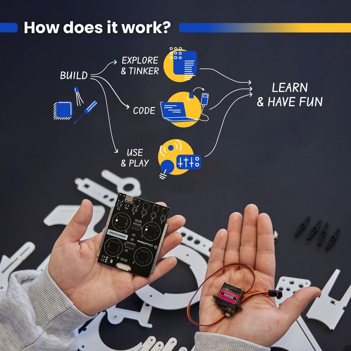 Circuitmess Armstrong - Build & Code Your Own Robotic Arm - STEM Kits