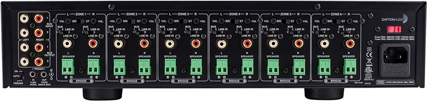 Dayton Audio MA1240a Multi-Zone 12 Channel Amplifier