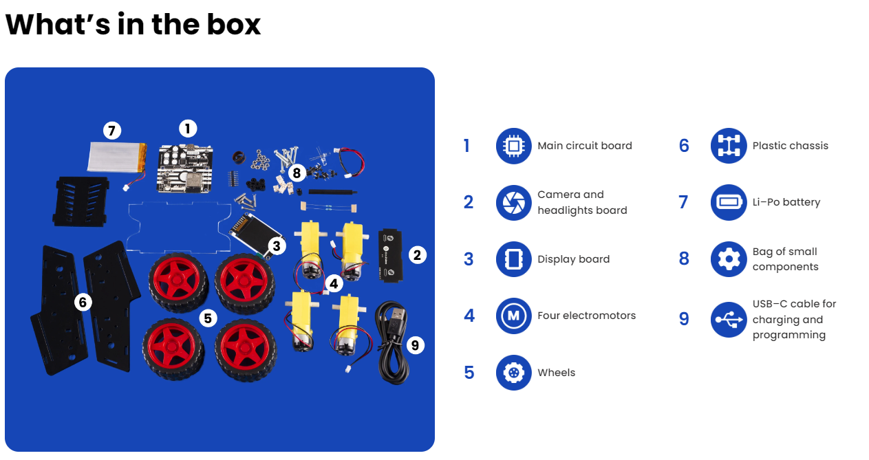 CircuitMess Wheelson - A DIY AI Self-Driving Car STEM KIt | Ages 11+