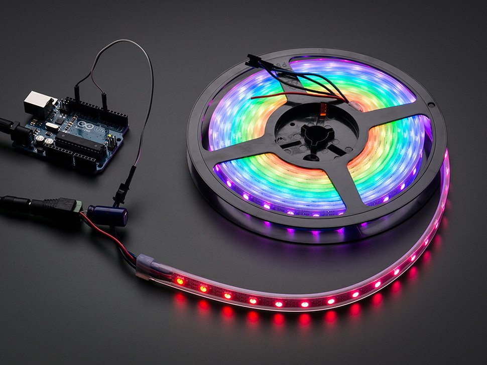 Adafruit NeoPixel Digital RGB LED Strip - White 60 LED - WHITE - 1M