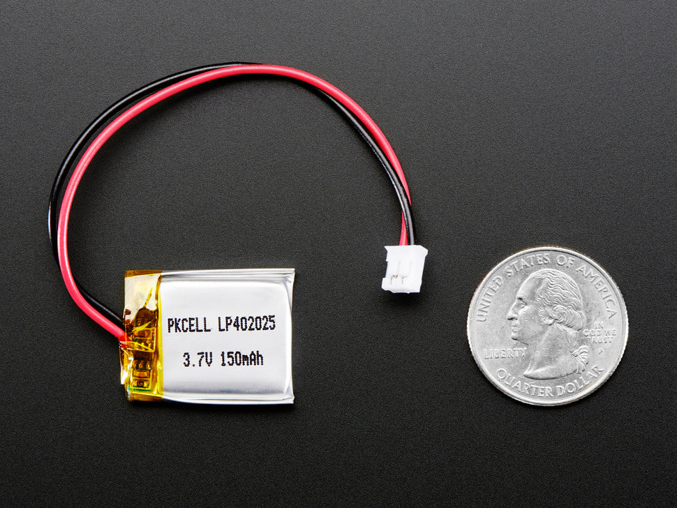 Adafruit Lithium Ion Polymer Battery - 3.7v 150mAh