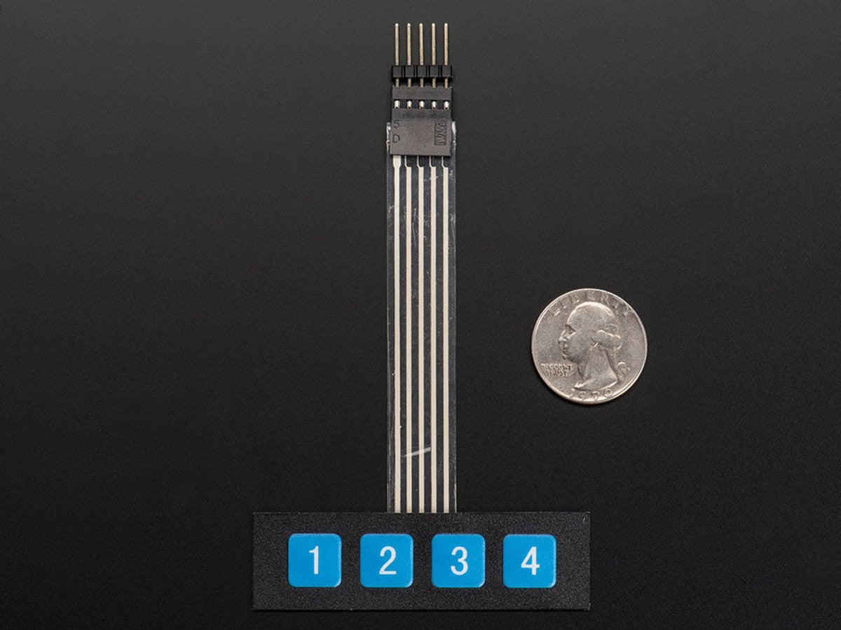 Adafruit Membrane 1x4 Keypad + Extras