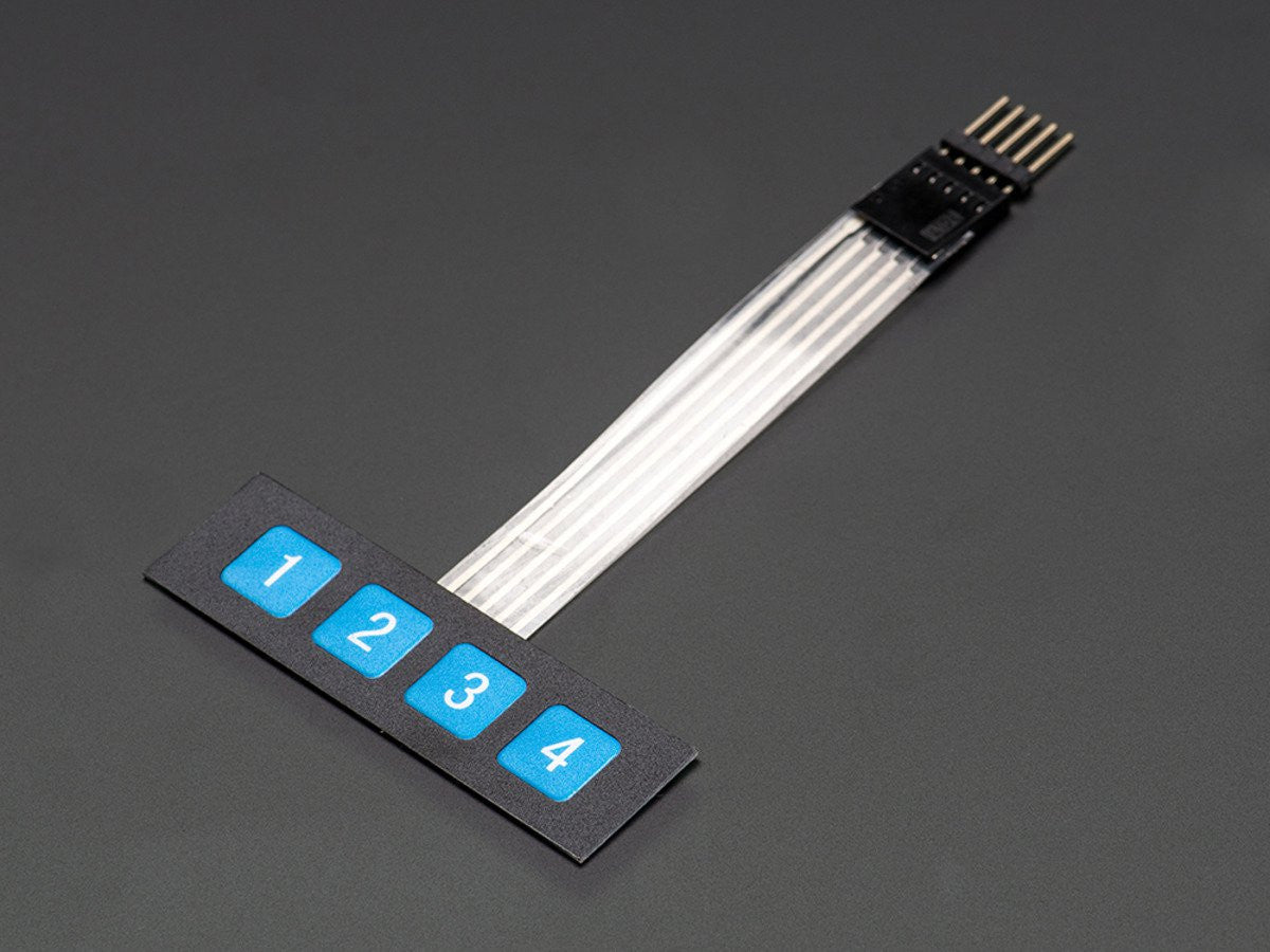 Adafruit Membrane 1x4 Keypad + Extras