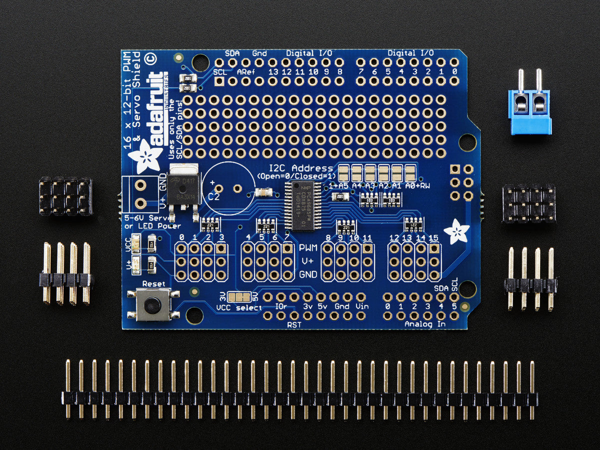 Adafruit 16-Channel 12-bit PWM/Servo Shield - I2C interface