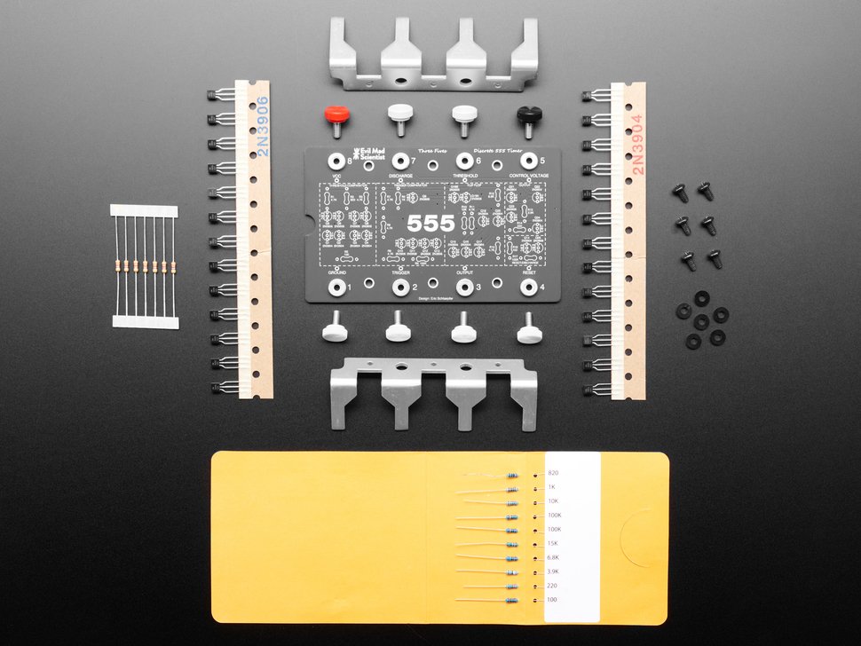 Adafruit "Three Fives" Discrete 555 Timer Kit v2.0