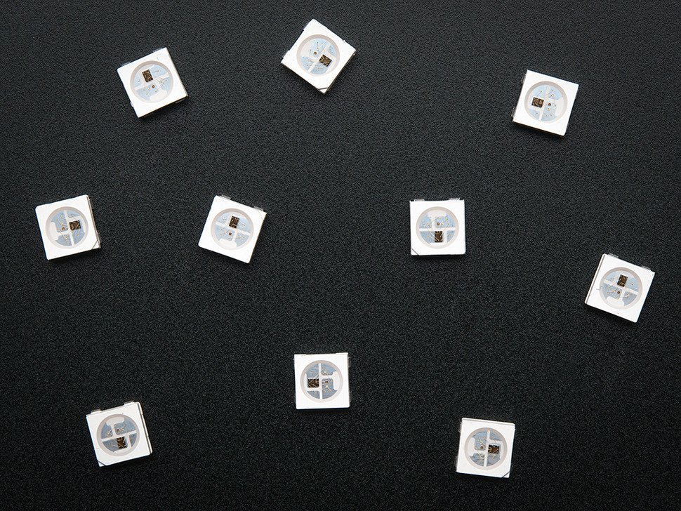 Adafruit 5050 RGB LED with Integrated Driver Chip - 10 Pack