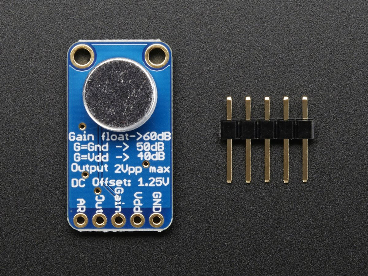 Adafruit Electret Microphone Amplifier - MAX9814 with Auto Gain Control