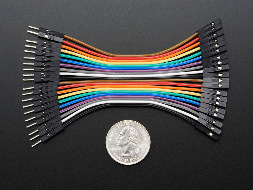 Adafruit Female/Male 'Extension' Jumper Wires - 20 x 3"