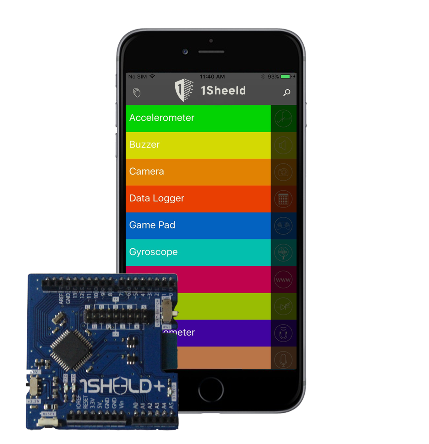1Sheeld+: The Arduino shield for iOS and Android