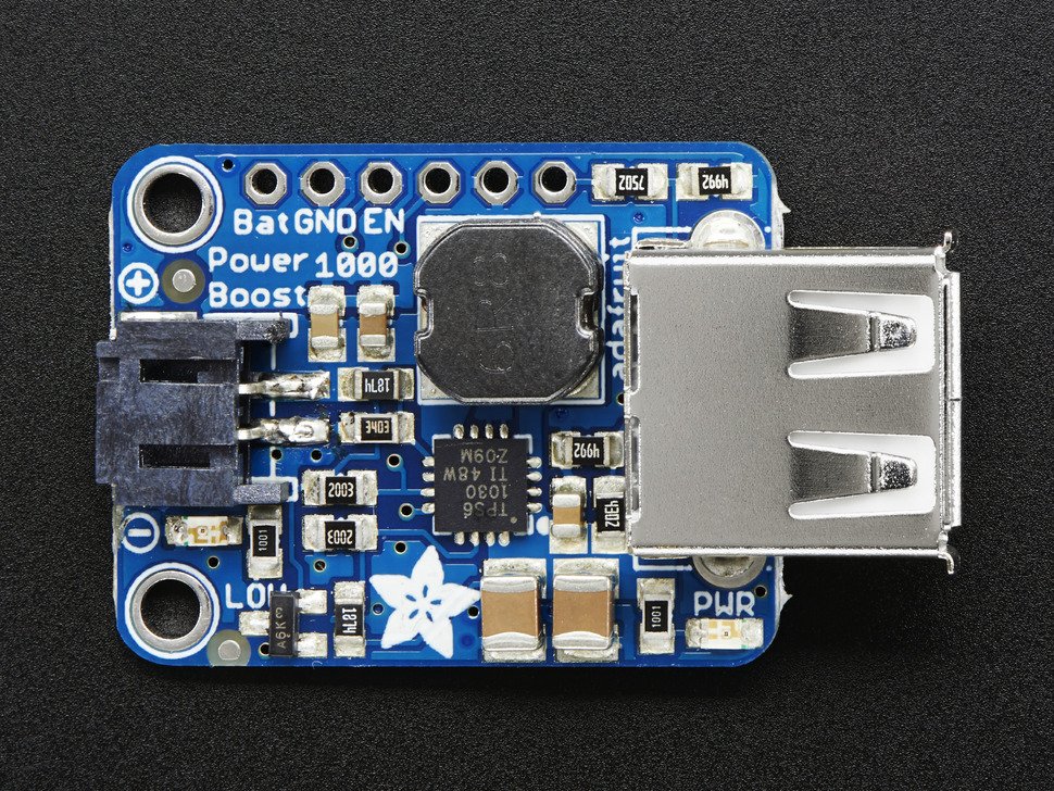 Adafruit PowerBoost 1000 Basic - 5V USB Boost @ 1000mA from 1.8V+