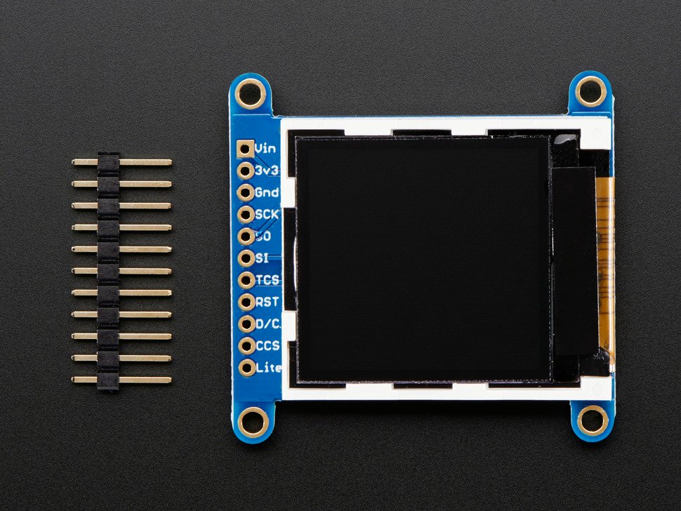 Adafruit 1.44" Color TFT LCD Display with MicroSD Card breakout - ST7735R
