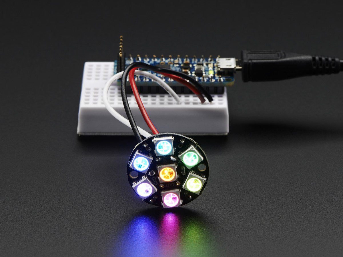 Adafruit NeoPixel Jewel - 7 x WS2812 5050 RGB LED with Integrated Drivers