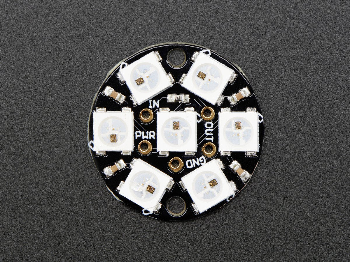 Adafruit NeoPixel Jewel - 7 x WS2812 5050 RGB LED with Integrated Drivers