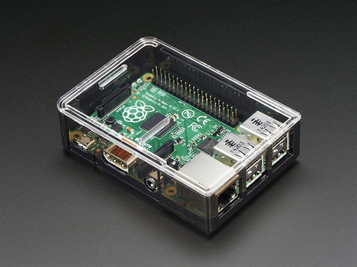 Adafruit Raspberry Pi B+ Case - Smoke Base Clear Top