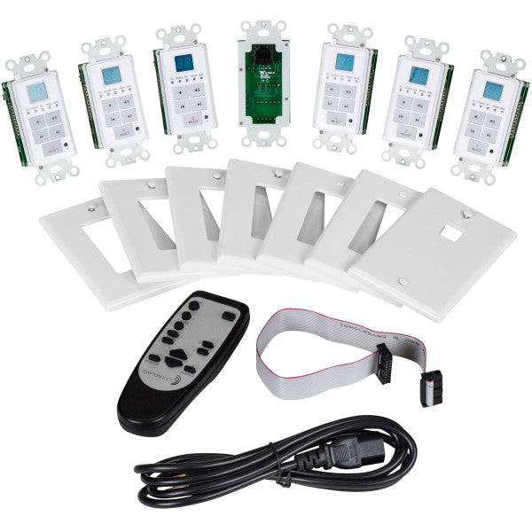 Dayton Audio DAX66 6-Source 6-Zone Distributed Whole House Audio System with Keypads 25 WPC