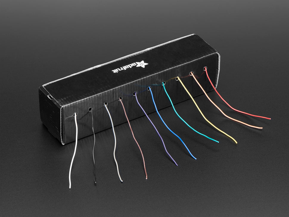 Hook-up Wire Spool Set - 22AWG Solid Core - 10 x 25ft