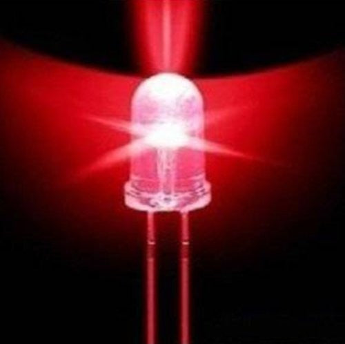 Bluecell 50 PCS RED LED Electronics 5mm Bulb light