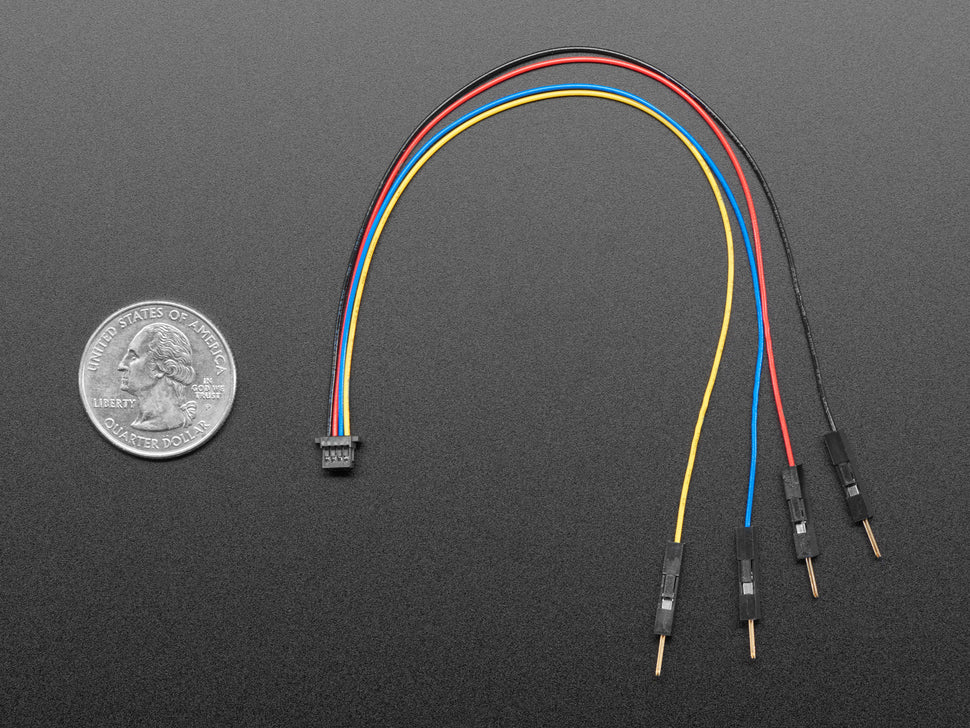 Adafruit STEMMA QT / Qwiic JST SH 4-pin to Premium Male Headers