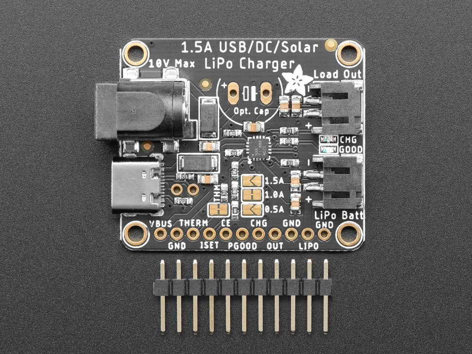 Adafruit Universal USB / DC / Solar Lithium Ion/Polymer charger - bq24074