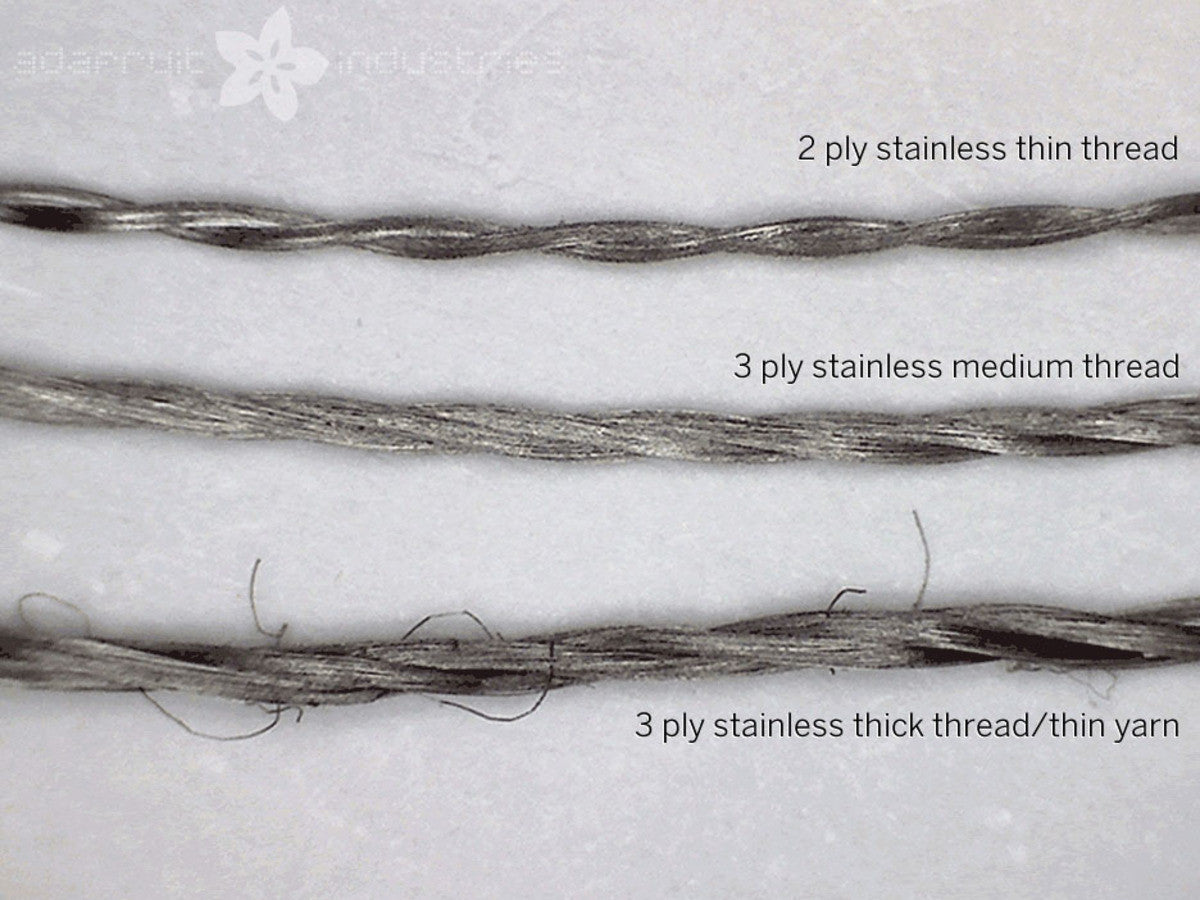 Adafruit Stainless Medium Conductive Thread - 3 ply - 18 meter/60 ft