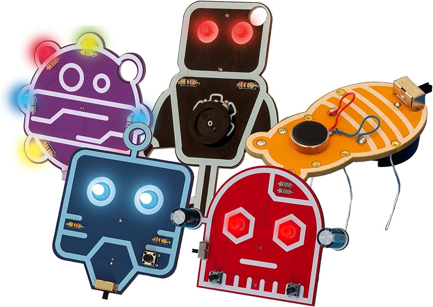 Circuitmess Wacky Robots 5-Pack Bundle I STEM Toys Soldering Kit