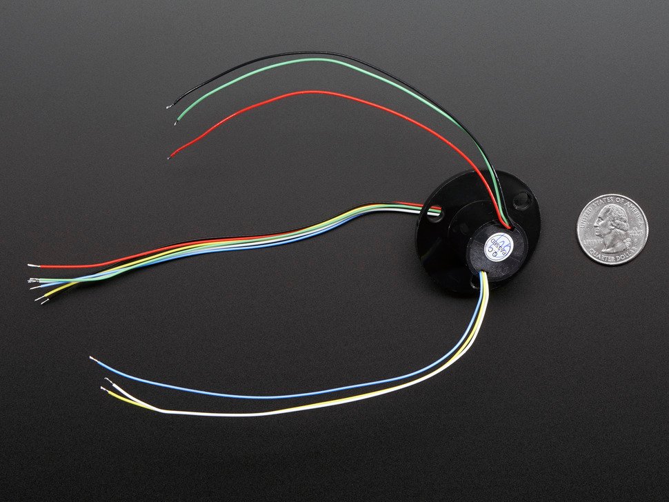 AdafruitSlip Ring with Flange - 22mm diameter, 6 wires, max 240V @ 2A