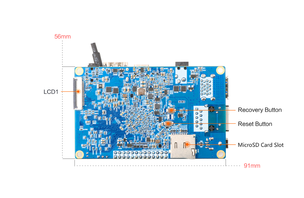 Orange Pi 4 LTS 4GB RAM Rockchip RK3399 - Wifi+BT5.0,Gigabit Ethernet, Run Android,Ubuntu,Debian OS