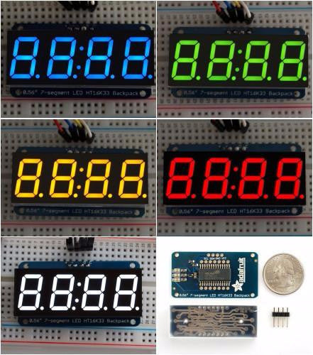 Adafruit 0.56" 4-digit 7-segment Display W/Backpack