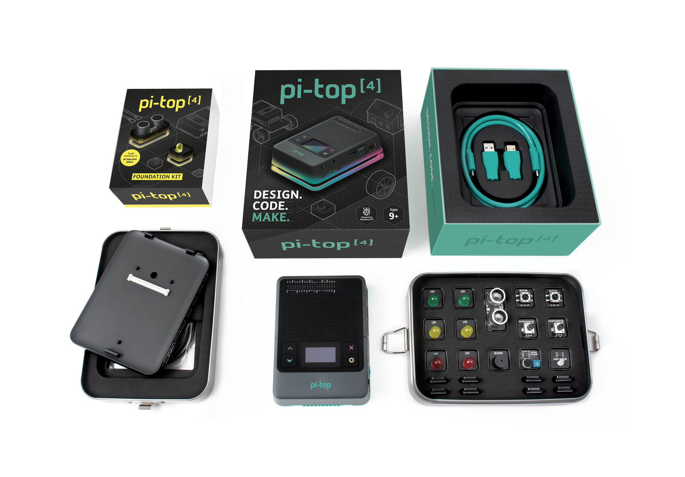 Pi-Top 4 with Raspberry Pi 4 (4GB) and Sensor Foundation Kit