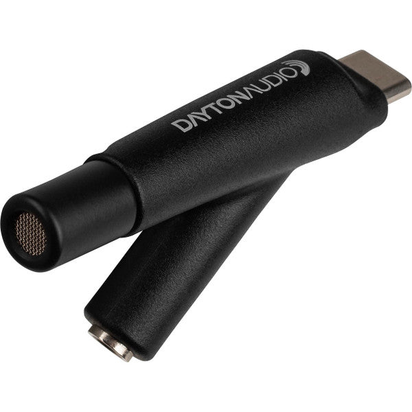 Dayton Audio iMM-6C Calibrated Measurement USB-C Microphone for iPhone, iPad Tablet and Android,Black