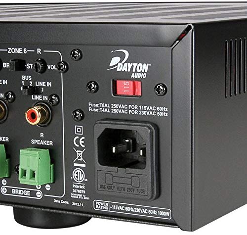 Dayton Audio MA1240a Multi-Zone 12 Channel Amplifier