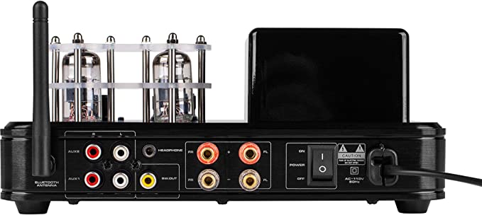 [Open Box] Dayton Audio HTA20BT Hybrid Stereo Tube Amplifier with Bluetooth 4.2 USB Aux in Headphone Sub Out