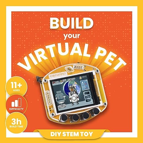 CircuitMess CircuitPet - Build & Code Your Own Handheld Virtual Pet - Always On - No prior knowledge needed