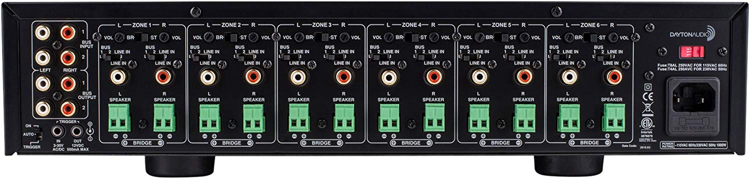 [Torn Box - New] Dayton Audio MA1240a Multi-Zone 12 Channel Amplifier
