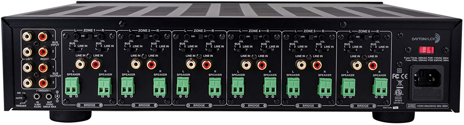 [Open Box] Dayton Audio MA1260 Multi-Zone 12 Channel Amplifier 60WPC