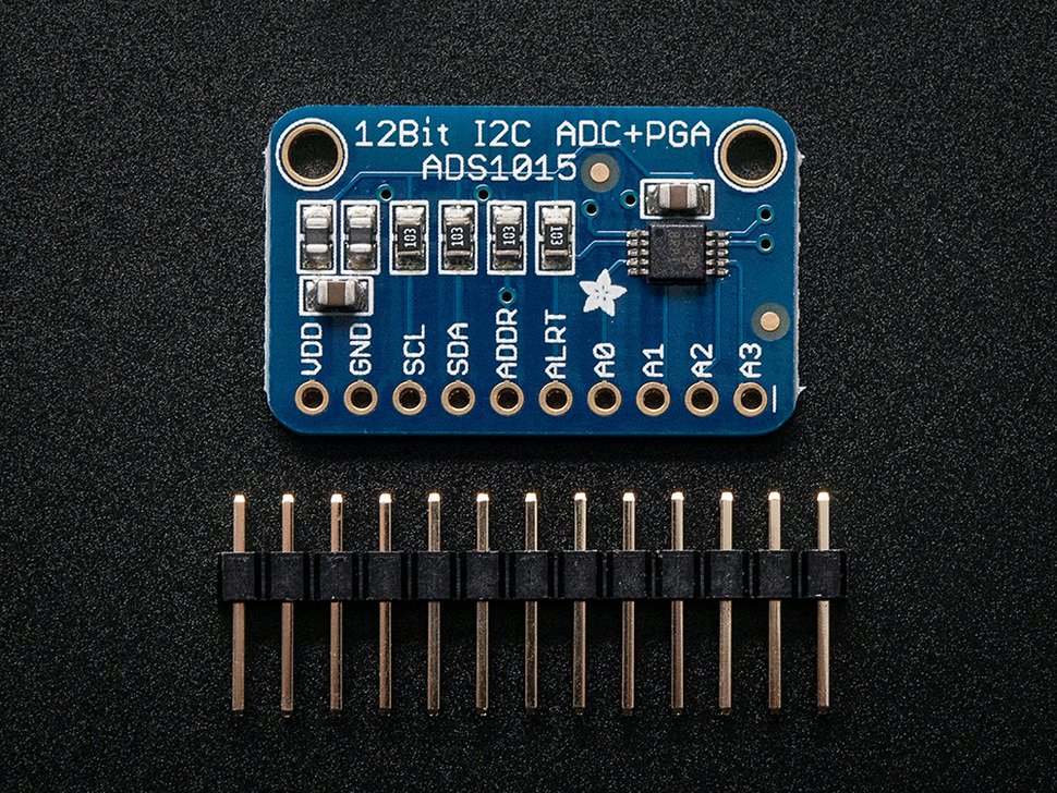 Adafruit ADS1015 12-Bit ADC - 4 Channel with Gain Amplifier