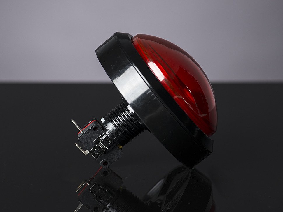 Adafruit Massive Arcade Button with LED - 100mm Red