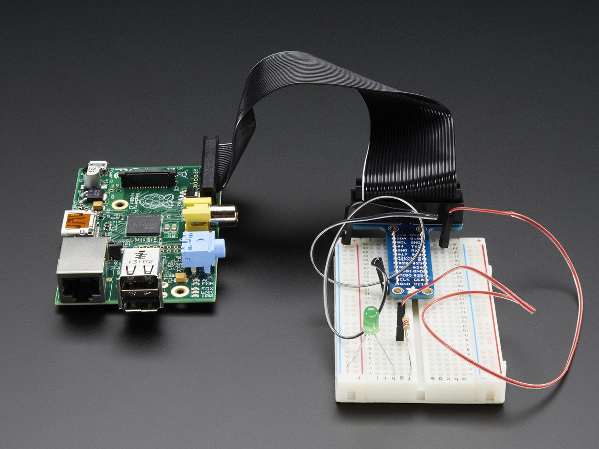 Pi T-Cobbler Breakout Kit for Raspberry Pi with GPIO Cable - Assembled!