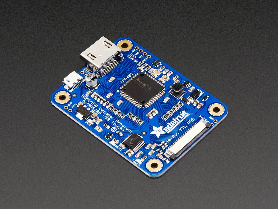 Adafruit TFP401 HDMI/DVI Decoder to 40-Pin TTL Breakout - With Touch
