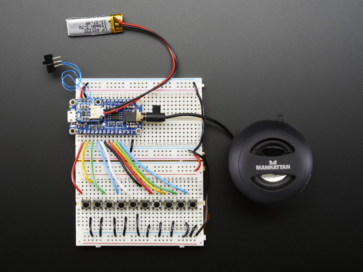 ケーブル・シールド Sound Kitchen AIMS FLASH Adafruit Audio FX Sound Board - WAV/OGG Trigger with 16MB Flash
