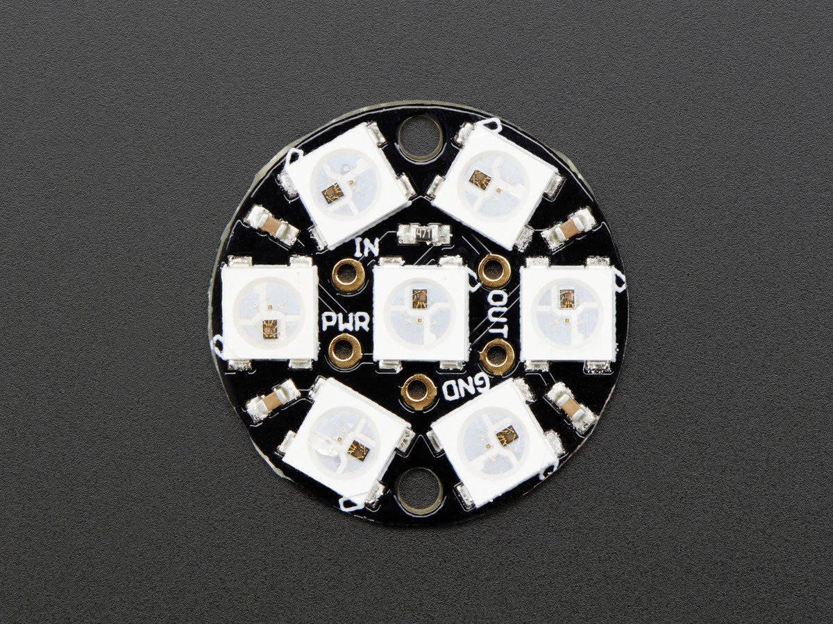 Adafruit NeoPixel Jewel - 7 x WS2812 5050 RGB LED with Integrated Drivers