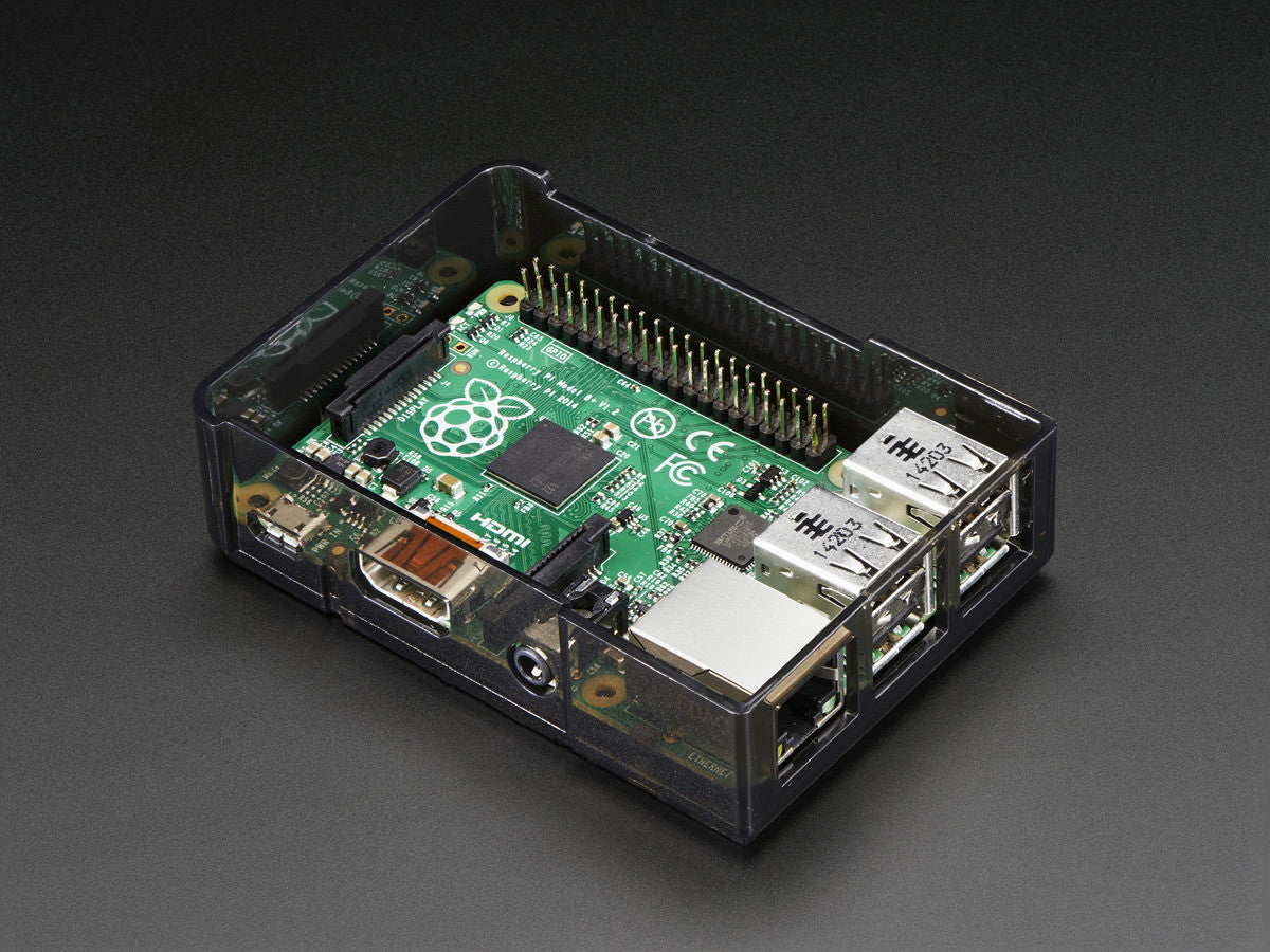 Adafruit Raspberry Pi B+ Case - Smoke Base Clear Top