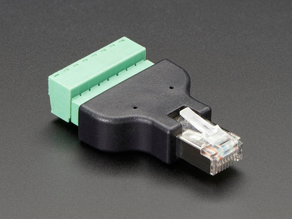 Adafruit Ethernet RJ45 Male Plug Terminal Block