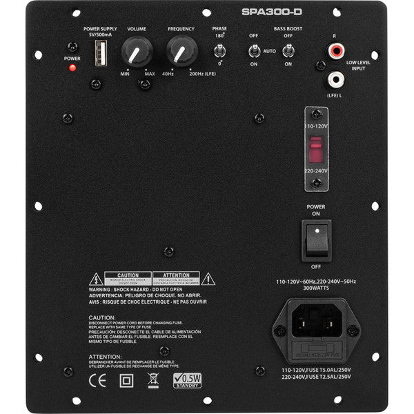 Dayton Audio SPA300-D 300 Watt Class-D Subwoofer Plate Amplifier