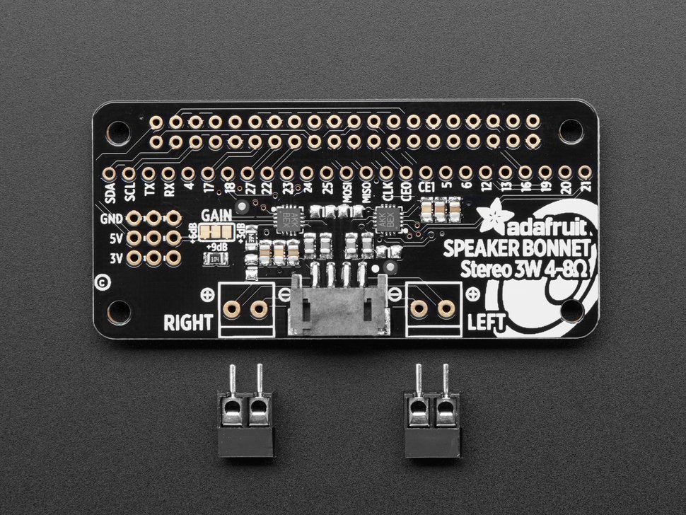 Adafruit I2S 3W Stereo Speaker Bonnet for Raspberry Pi