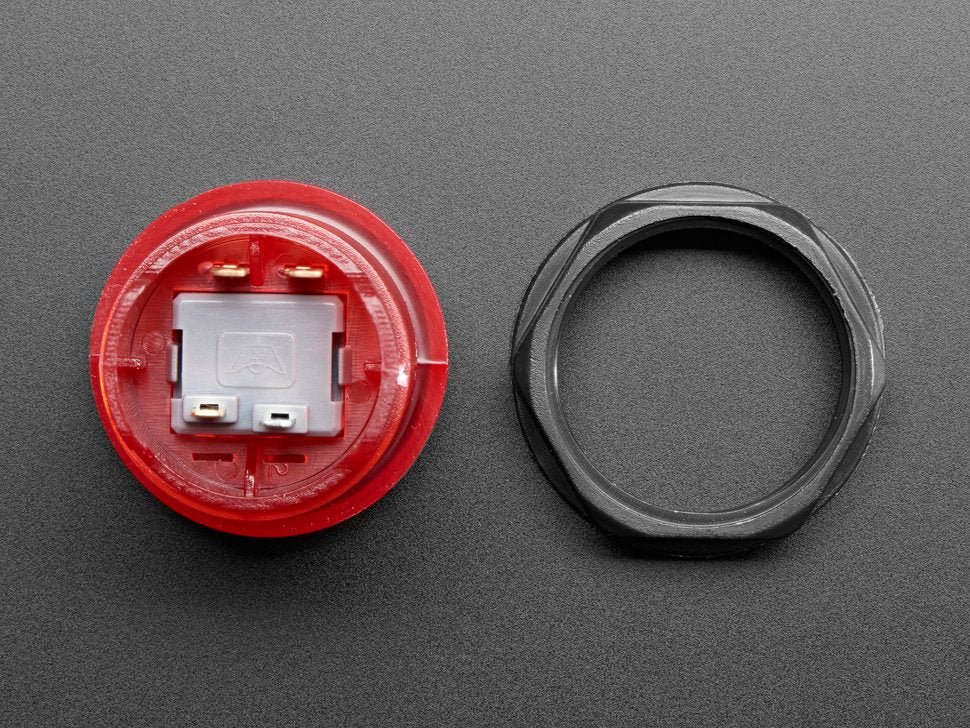 Adafruit Arcade Button with LED - 30mm Translucent Red