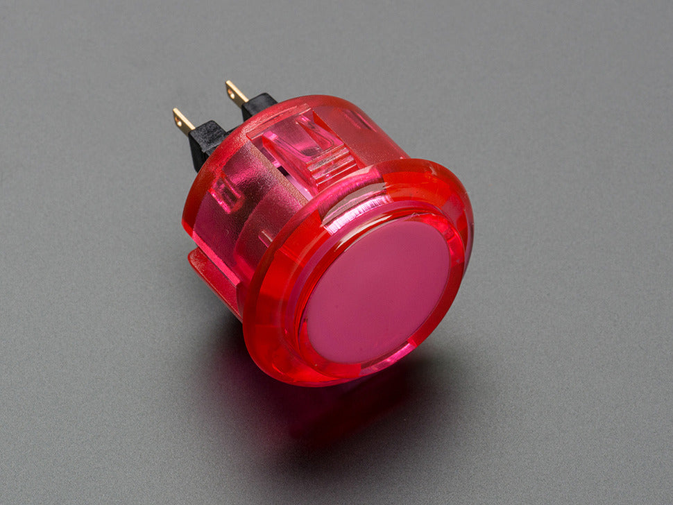Adafruit Arcade Button - 30mm Translucent Pink
