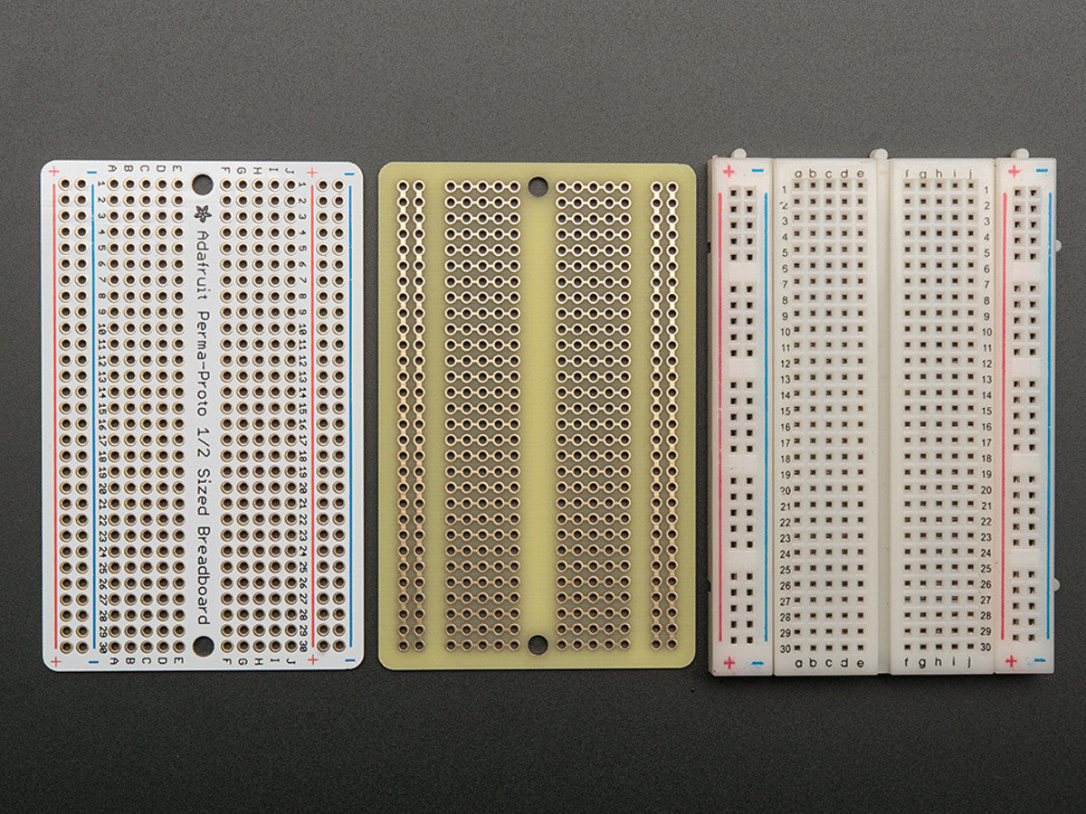 Adafruit Perma-Proto Half-sized Breadboard PCB - 3 Pack